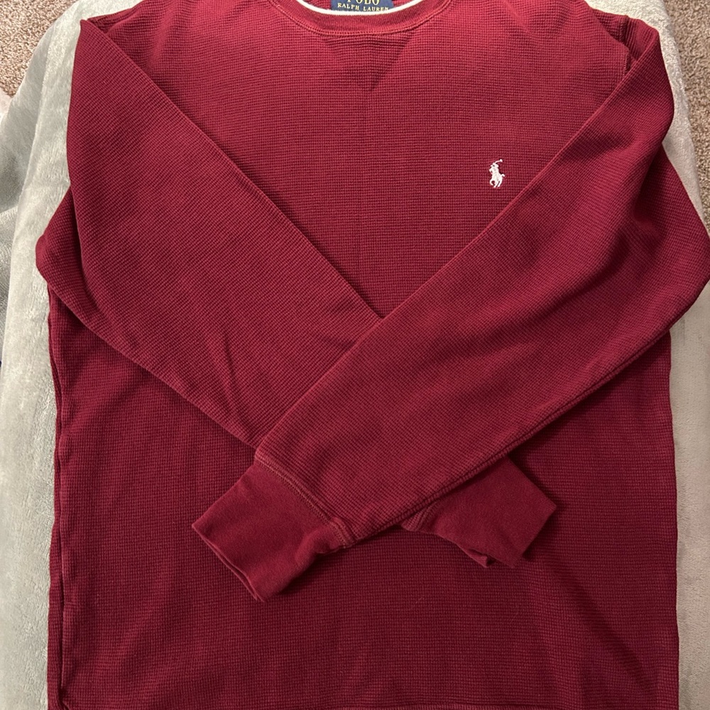 Polo Ralph Lauren Red Long Sleeve Shirt